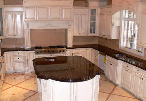 Tan Brown Countertop with French Style OffWhite Cabinets. Popular Copyright 2021 Red Large High Different Best Find Products Beautiful Area Brown Granite Kitchen Tan Brown Cabinet Colors Gray Slab Color Marble Porcelain Kitchen